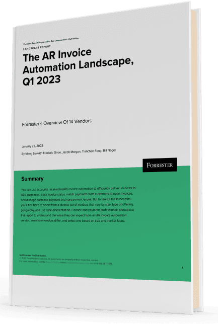 The AR Invoice Automation Landscape Report, Q1 2023